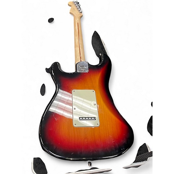 Used Fender American Deluxe Stratocaster ABALONE FRET MARKERS 2 Color Sunburst Solid Body Electric Guitar