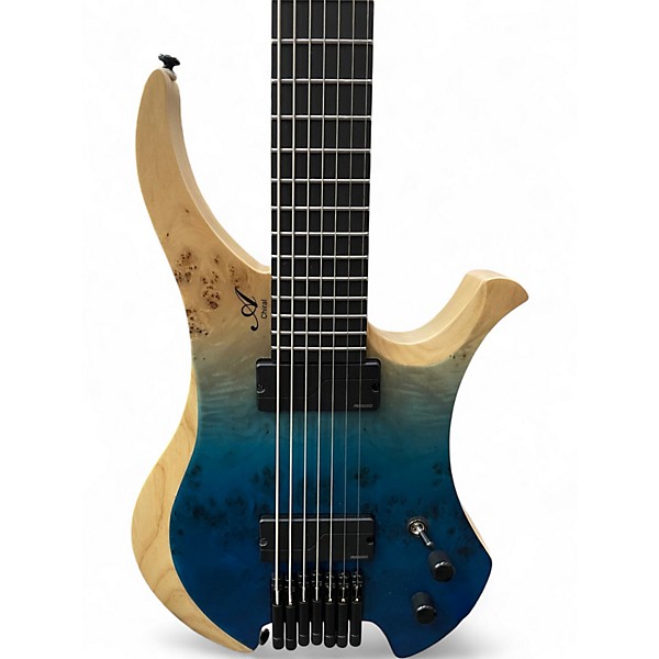 Used Agile Chiral Nirvana 730 Reverse Blue Fade Solid Body Electric Guitar