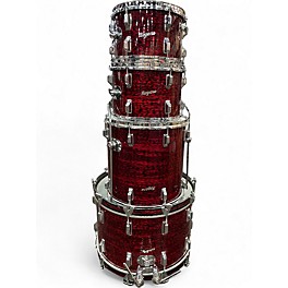 Vintage 1960s Rogers 4 Piece Holiday Red Onyx Drum Kit