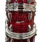 Vintage 1960s Rogers 4 Piece Holiday Red Onyx Drum Kit