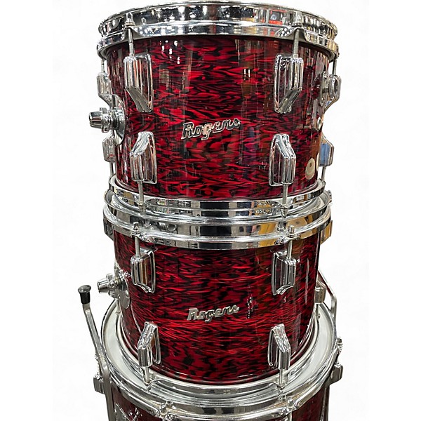 Vintage 1960s Rogers 4 Piece Holiday Red Onyx Drum Kit