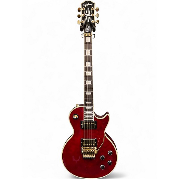 Used Epiphone Alex Lifeson Les Paul Custom Axcess Ruby Solid Body Electric Guitar