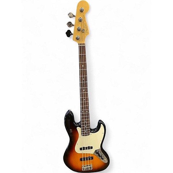 Used 2005 Fender American Standard Jazz Bass 3 Color Sunburst Electric Bass Guitar