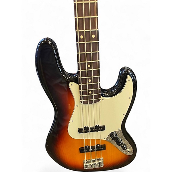 Used 2005 Fender American Standard Jazz Bass 3 Color Sunburst Electric Bass Guitar