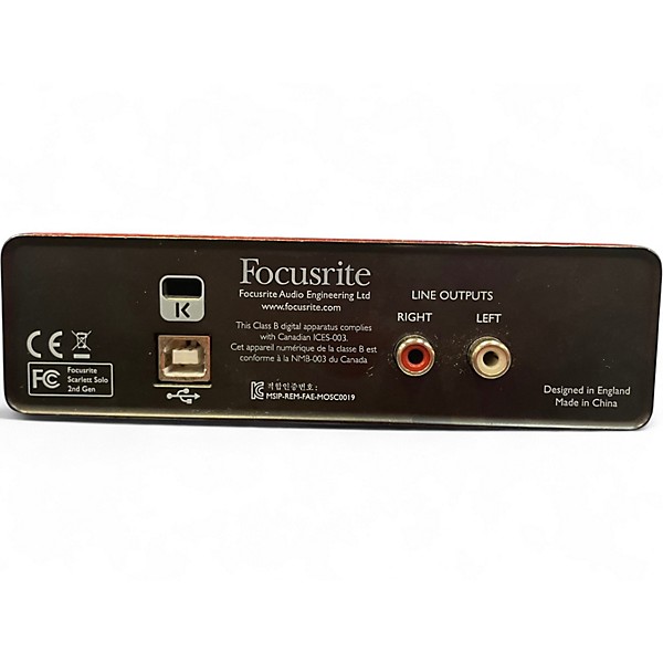 DTM・DAW Focusrite / Scarlett Solo G2 Used Focusrite Scarlett Solo Audio Interface | Guitar Center