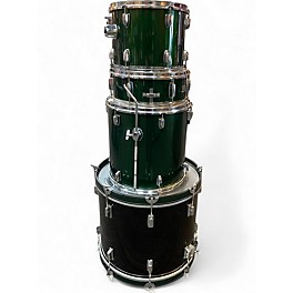 Used CB Percussion 4 Piece cb700 series emerald green/black bass drum Drum Kit