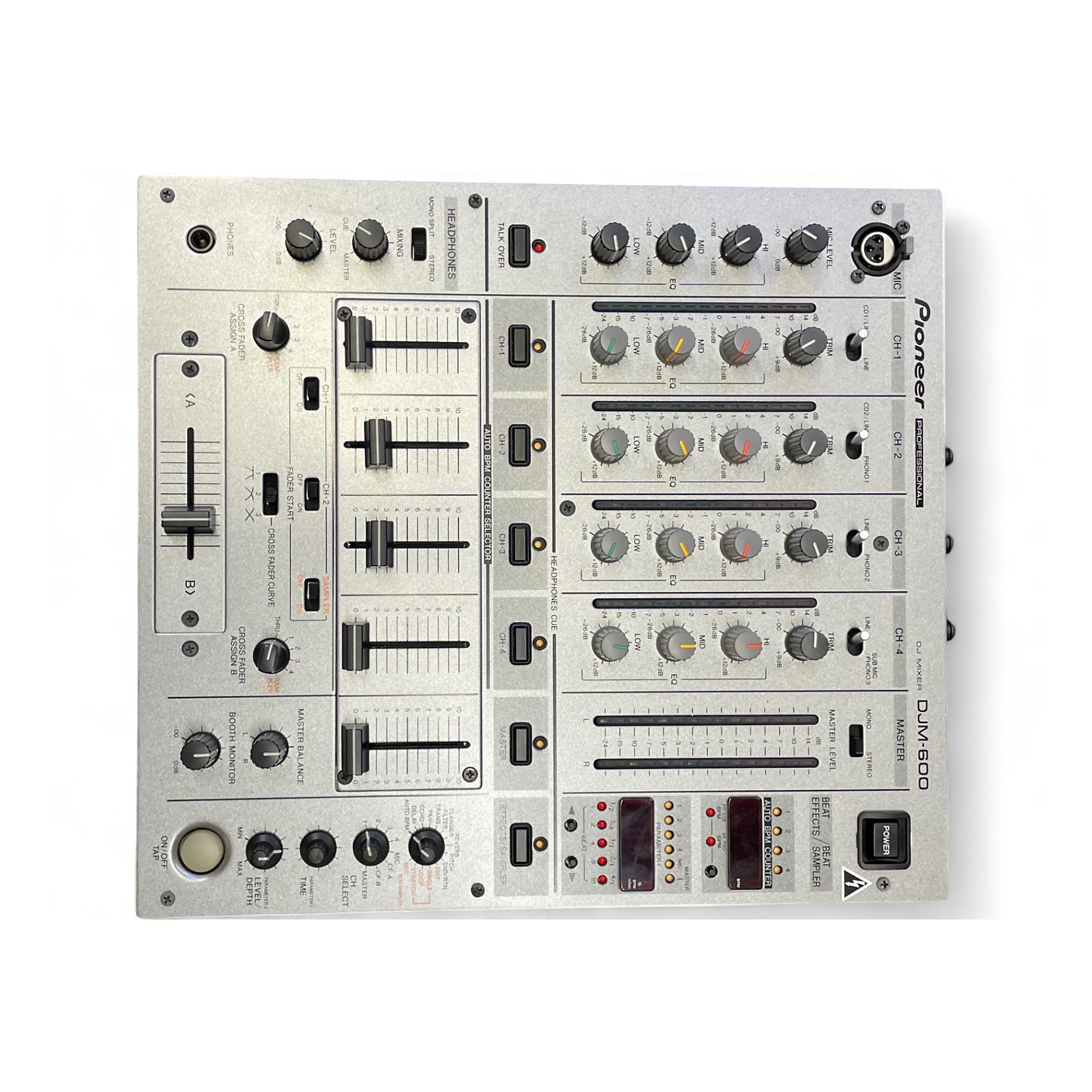 【本日限定割引】Pioneer DJM600 DJミキサー 電源ケーブル付き Used Pioneer DJ DJM600 DJ Mixer | Guitar Center