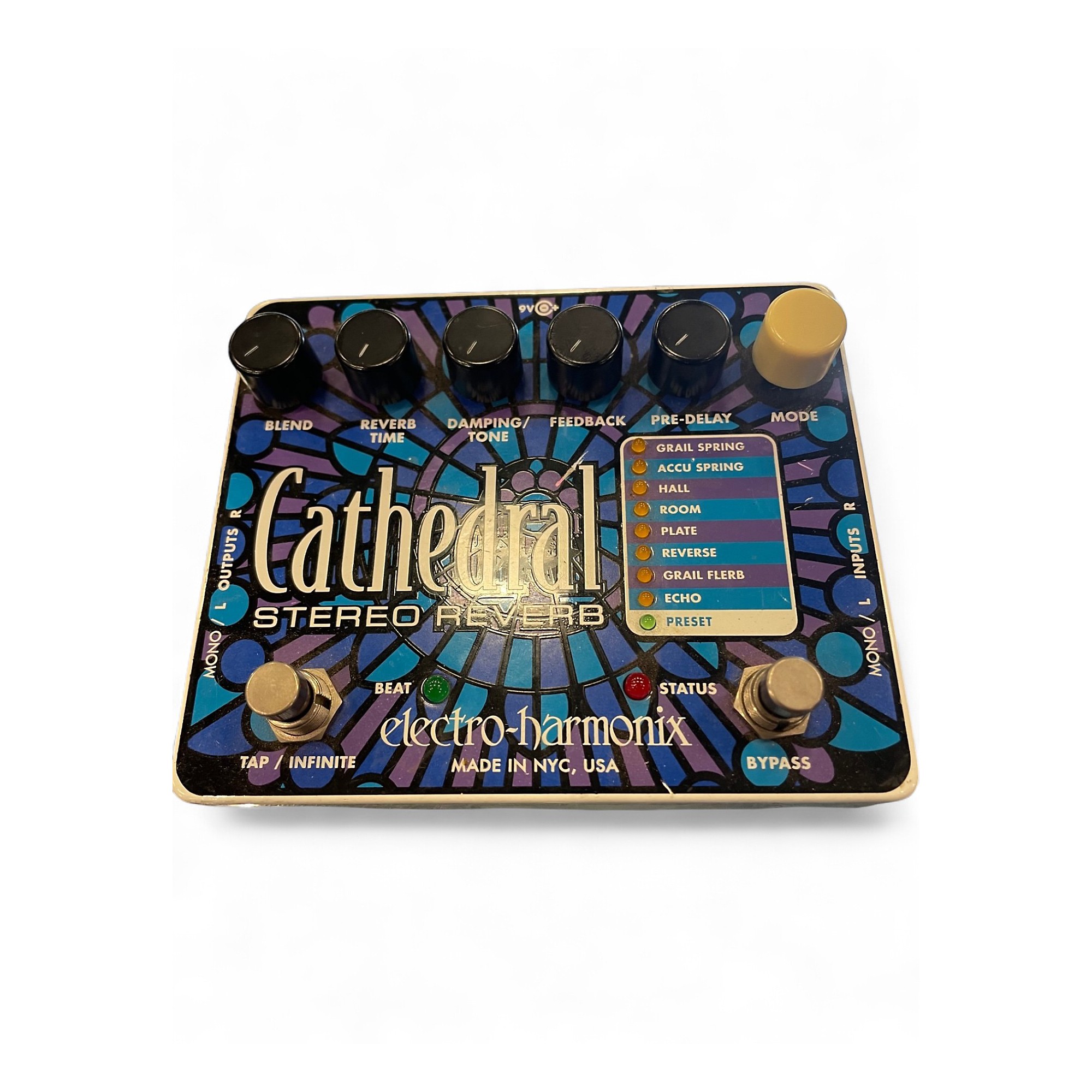 Used Electro-Harmonix Cathedral Stereo Reverb Effect Pedal