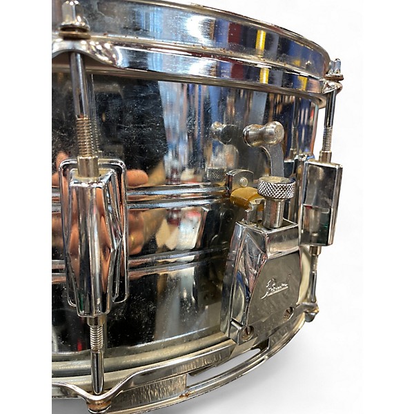 Used Pearl 14X6 EXPORT SERIES SNARE Silver Drum