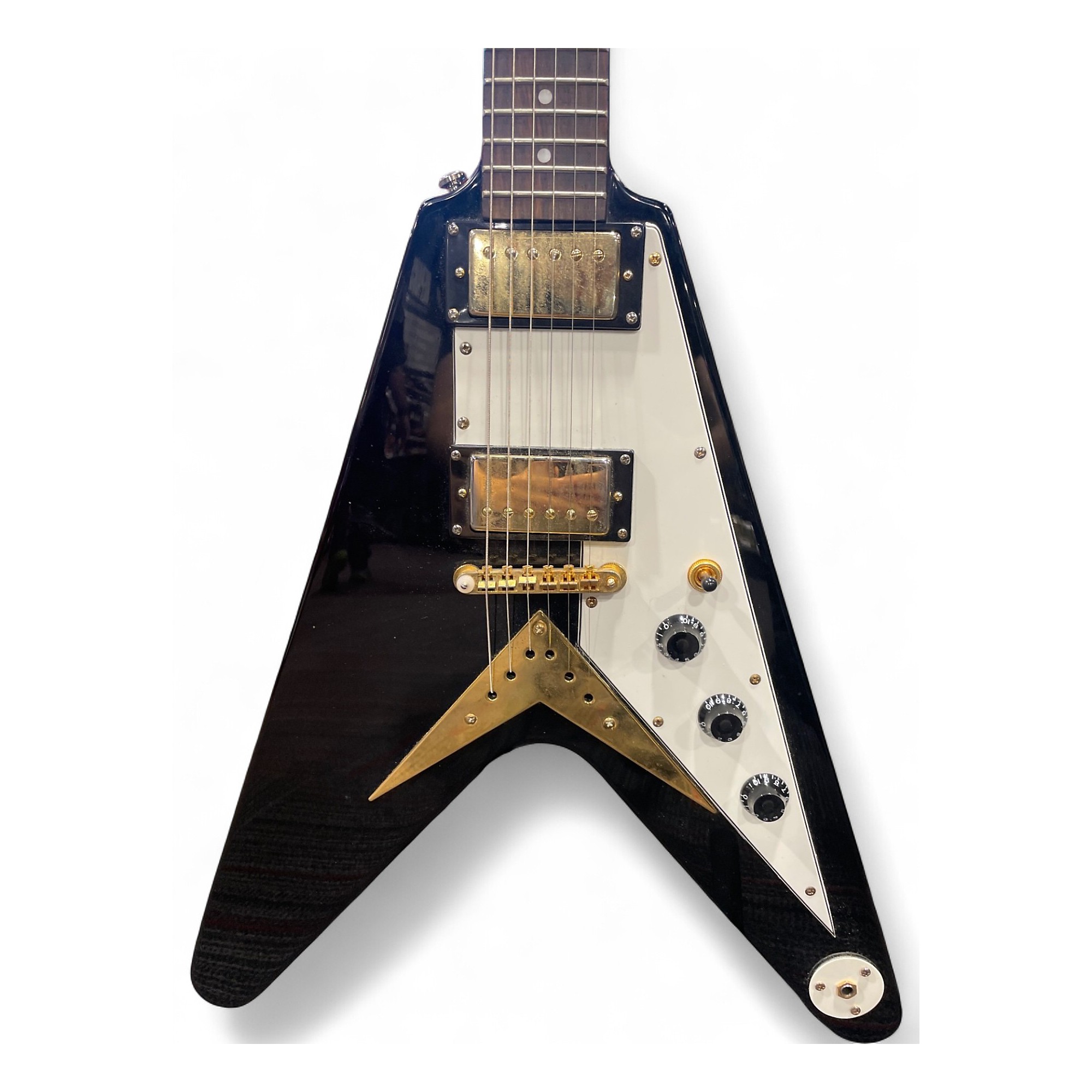 Used Epiphone 1958 Reissue Flying V Ebony Solid Body