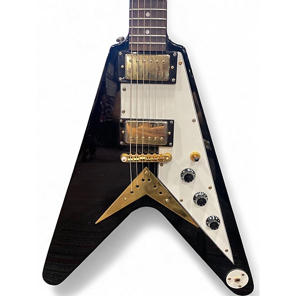 Used Epiphone 1958 Reissue Flying V Ebony Solid Body