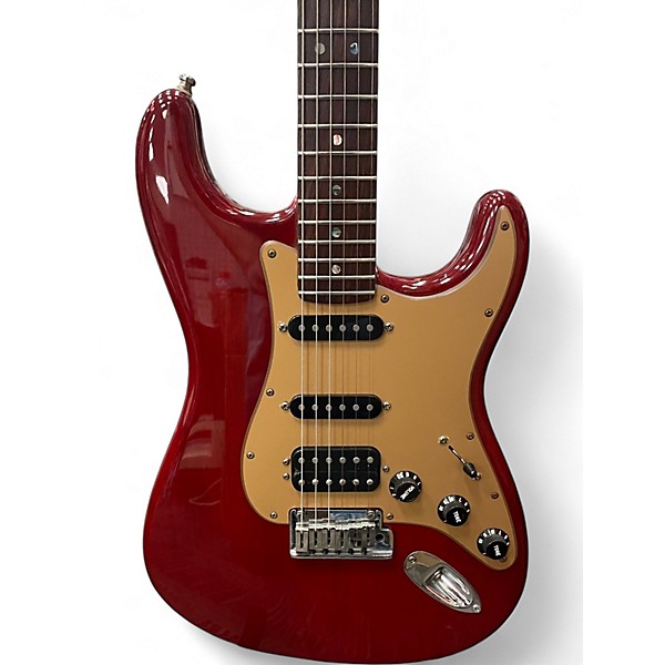 Used Fender Deluxe Stratocaster 50th Anniversary Candy Apple Red Solid Body Electric Guitar