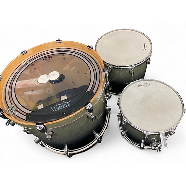 Used PDP by DW 6 Piece X7 SILVER TO BLACK FADE Drum Kit