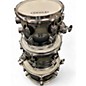 Used PDP by DW 6 Piece X7 SILVER TO BLACK FADE Drum Kit
