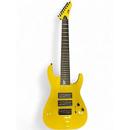 Used 2024 ESP LTD SC608B Stephen Carpenter Signature Baritone Yellow Solid Body Electric Guitar