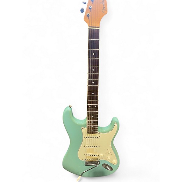 Used Fender Eric Johnson Thinline Stratocaster Tropical Turquoise Hollow Body Electric Guitar