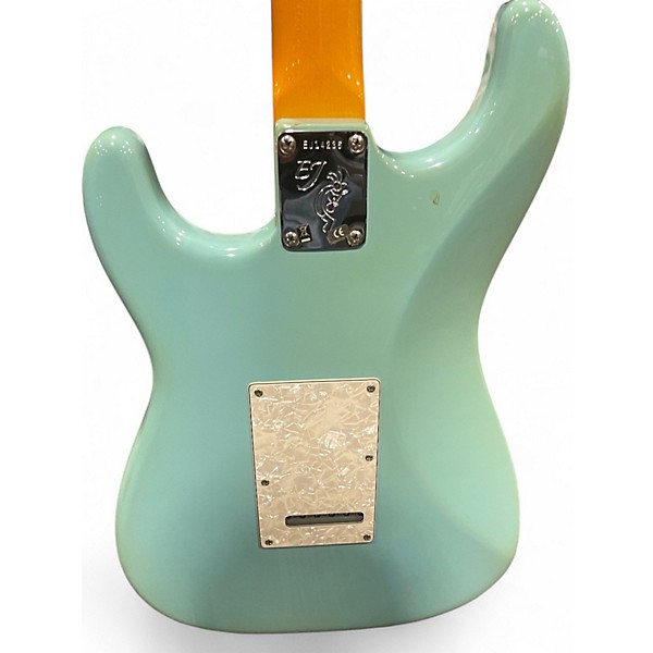 Used Fender Eric Johnson Thinline Stratocaster Tropical Turquoise Hollow Body Electric Guitar