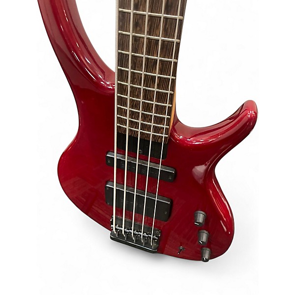 Vintage 1990s Tobias Renegade V Red Electric Bass Guitar