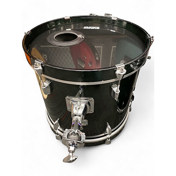 Used Yamaha 4 Piece Stage Custom Black Drum Kit