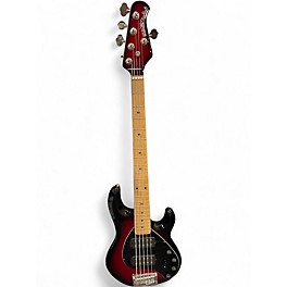 Used Ernie Ball Music Man Stingray HH 5 String Crimson Red Burst Electric Bass Guitar