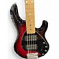 Used Ernie Ball Music Man Stingray HH 5 String Crimson Red Burst Electric Bass Guitar