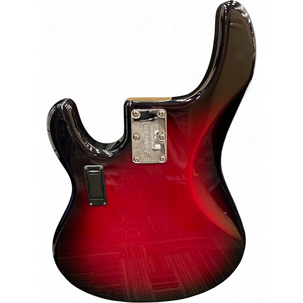Used Ernie Ball Music Man Stingray HH 5 String Crimson Red Burst Electric Bass Guitar