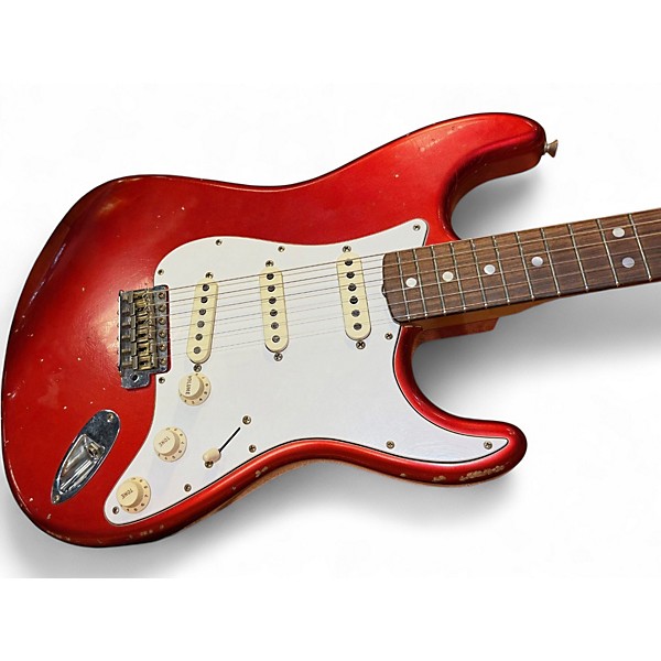 Used 2023 Fender 1969 MSTRBLT GREG FESSLER  JRN REL STRAT Candy Apple Red Solid Body Electric Guitar