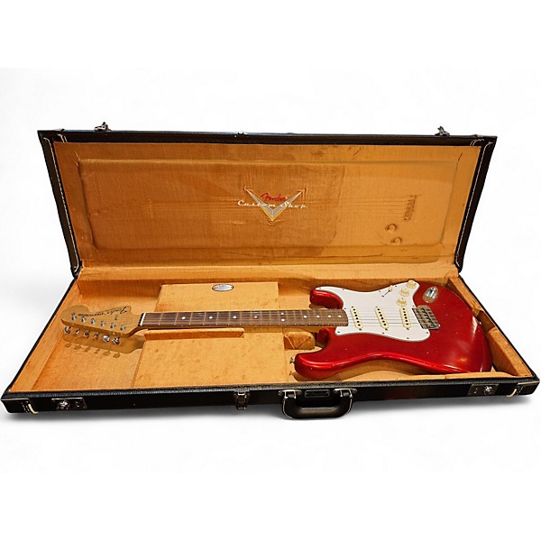 Used 2023 Fender 1969 MSTRBLT GREG FESSLER  JRN REL STRAT Candy Apple Red Solid Body Electric Guitar