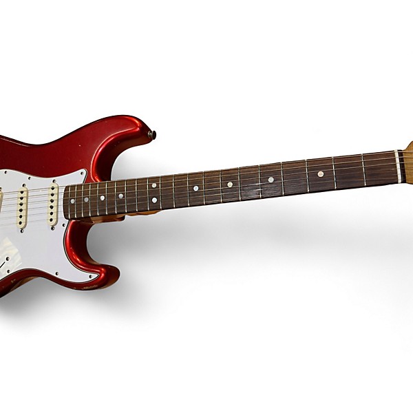 Used 2023 Fender 1969 MSTRBLT GREG FESSLER  JRN REL STRAT Candy Apple Red Solid Body Electric Guitar