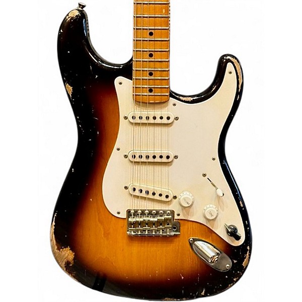 Used 2024 Fender MSTBLT LEVI PERRY 1954 STRAT RELIC W/FUZZ 2 Tone Sunburst Solid Body Electric Guitar