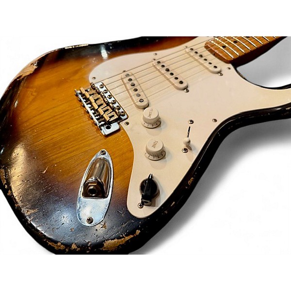 Used 2024 Fender MSTBLT LEVI PERRY 1954 STRAT RELIC W/FUZZ 2 Tone Sunburst Solid Body Electric Guitar