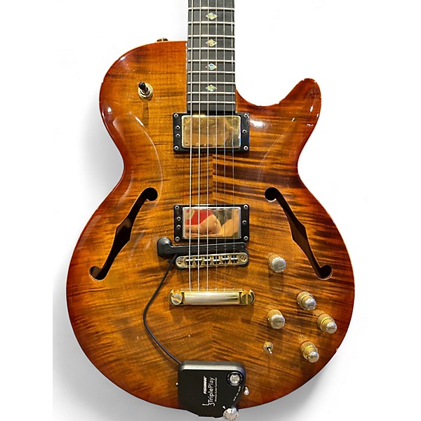 Used Carvin SH575 Amber Hollow Body Electric Guitar