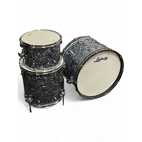 Used Ludwig 3 Piece Neusonic Satin Blue Pearl Drum Kit