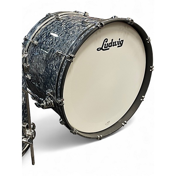 Used Ludwig 3 Piece Neusonic Satin Blue Pearl Drum Kit