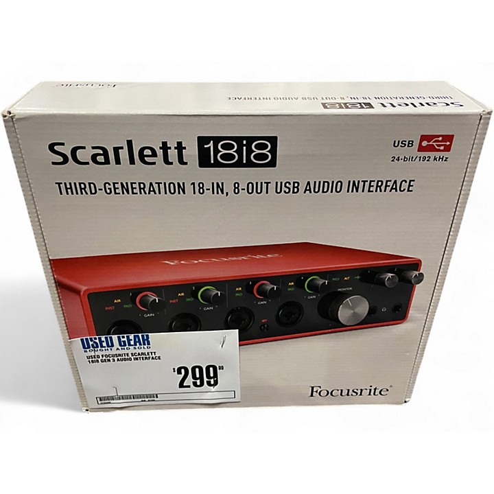 Sakai様 FOCUSRITE Scarlett 18i8 (gen. 3) Used Focusrite Scarlett 18i8 Gen 3 Audio Interface | Guitar