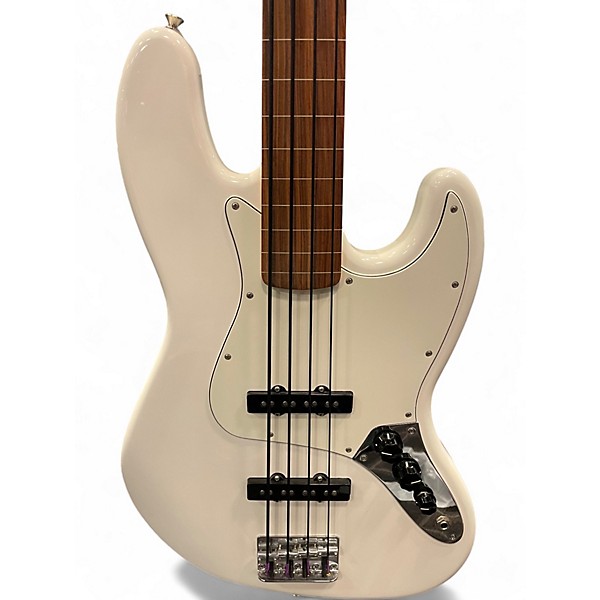 Used Fender Player Jazz Bass Fretless Olympic White Electric