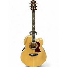 Used Washburn HJ40 Natural Acoustic Electric Guitar