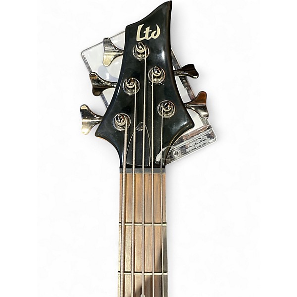 Used ESP LTD B155DX 5 String BLACK Electric Bass Guitar