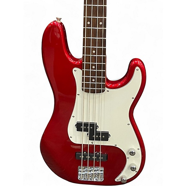 Used 2000 Squier Precision Bass Special Candy Apple Red Electric Bass Guitar