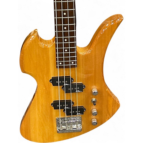 Used B.C. Rich Platinum Series Mockingbird Natural Electric Bass Guitar