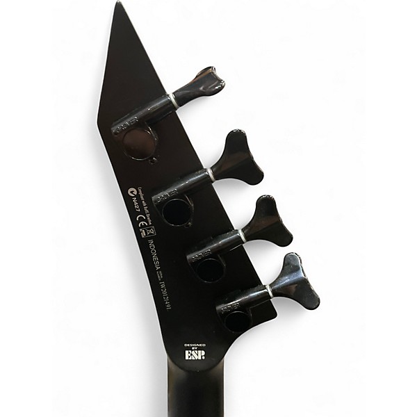 Used Esp Ltd BLACK METAL BASS BLACK Electric Bass Guitar