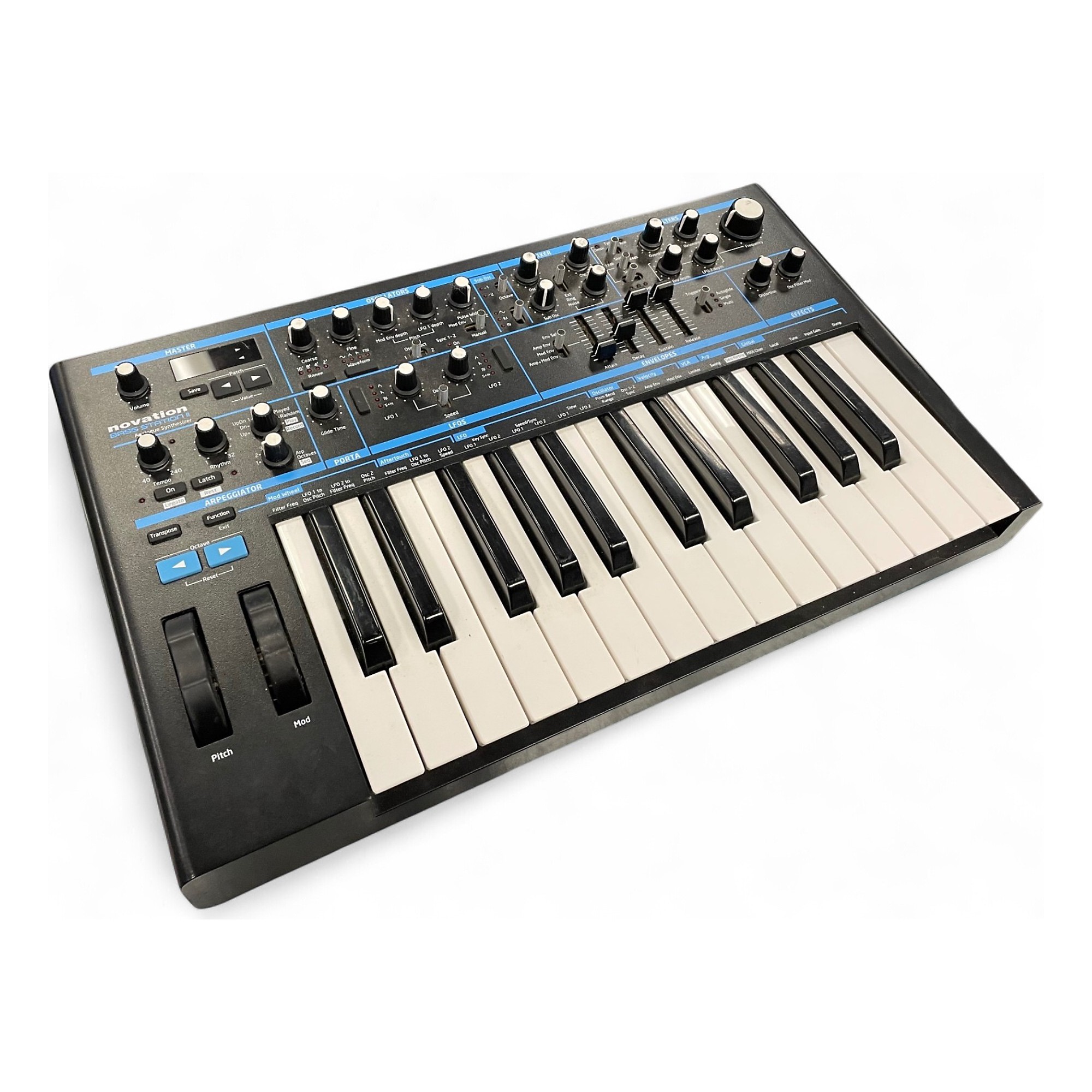 鍵盤楽器 Novation Bass Station2 Novation Bass Station ll Analog Synthesizer Keyboard, 25-Key