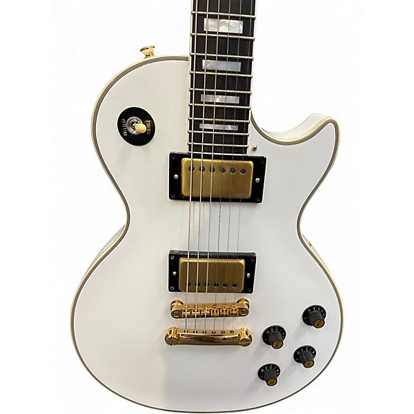 Used Epiphone INSPIRED BY GIBSON LES PAUL CUSTOM Alpine White Solid Body Electric Guitar