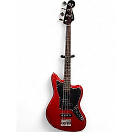 Used Squier Short Scale Vintage Modified Jaguar RED Electric Bass Guitar