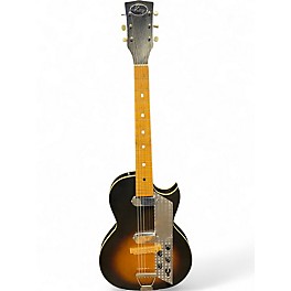 Vintage 1950s Kay Value Leader Tobacco Sunburst Solid Body Electric Guitar