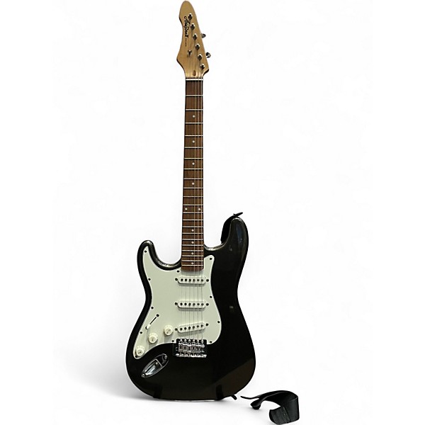 Used Aria STG Series S style LH Gray Solid Body Electric Guitar