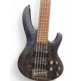 Used ESP LTD B205SM 5 String Satin See-Thru Black Electric Bass Guitar