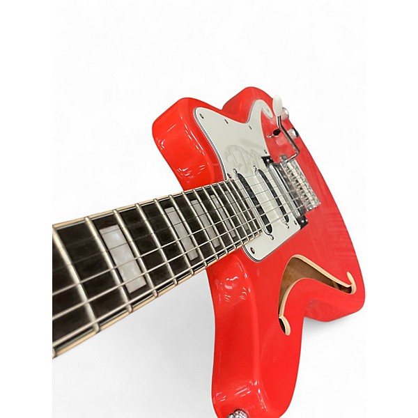 Used D'Angelico Premier Series SH SALMON Hollow Body Electric Guitar