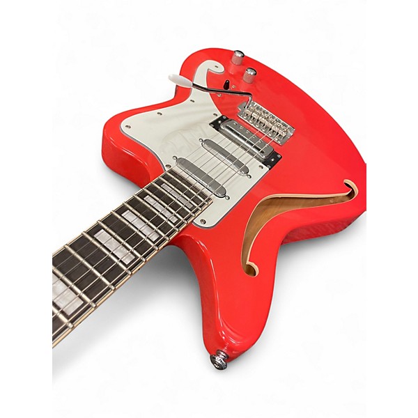 Used D'Angelico Premier Series SH SALMON Hollow Body Electric Guitar