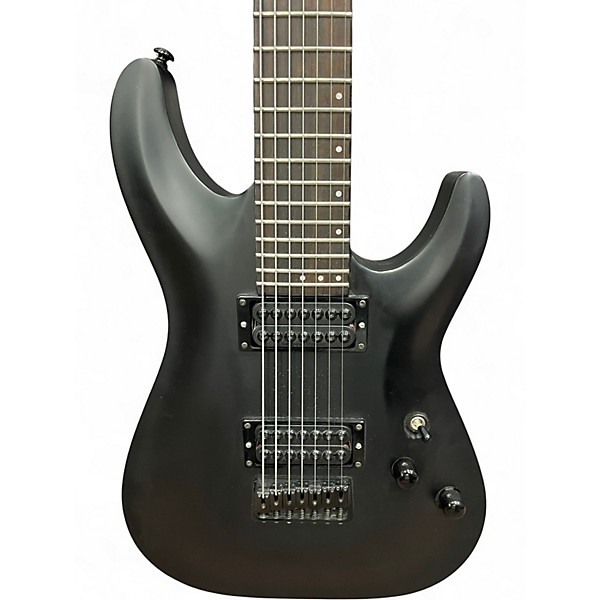 Used Schecter Guitar Research Stealth C-7 Black Solid Body Electric Guitar
